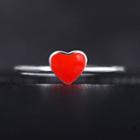 Alloy Heart Open Ring 8167 - 01 - As Shown In Figure - One Size