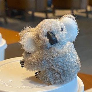 Koala Chenille Hair Clamp 1 Pc - Koala - Gray - One Size