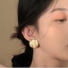 Disc Alloy Earring 1 Pair - Beige - One Size
