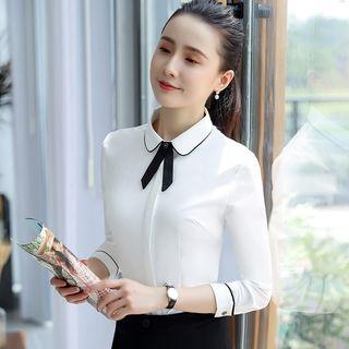 Tie Neck Blouse / Pencil Skirt / Dress Pants / Set