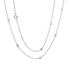 18k Rose Gold White Gold Necklace With Diamonds One Size