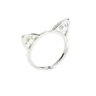 Faux Pearl Cat Ear Ring