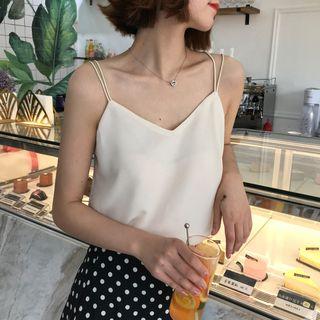 Crisscross-strap Chiffon Cami Top