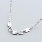 925 Sterling Silver Oval Disc Necklace