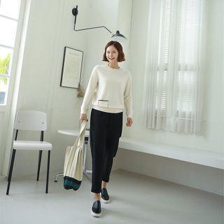 Pocket-detail Knit Top