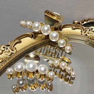 Faux Pearl Alloy Hair Clamp