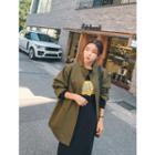 Stand-collar Wide-sleeve Oversized Jacket