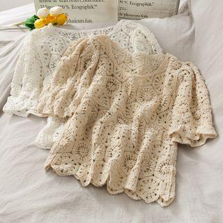 Cropped Jacquard Top