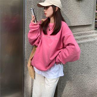 Embroidered Pullover Rose Pink - One Size