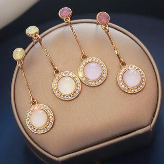 Rhinestone Circle Dangle Earring