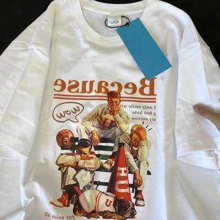 Short-sleeve Cartoon Print Vintage T-shirt