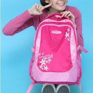 Floral Panel Nylon Backpack