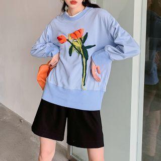 Floral-accent Sweatshirt