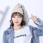 Lettering Strap Beanie