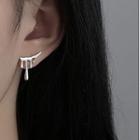 Melted Earring Eh1060 - 1 Pair - Silver - One Size