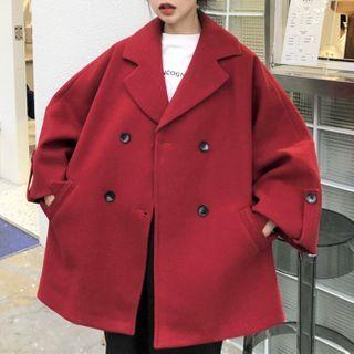 Plain Loose-fit  Long Coat