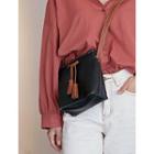 Tasseled Crossbody Bag With Pouch