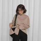 Wrap-front Oversized T-shirt