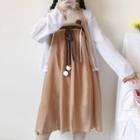Strapless Bear A-line Dress / Long-sleeve Top