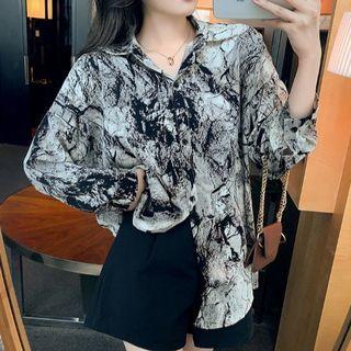 Tie-dyed Shirt Tie-dyed - Black & White - One Size