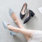 Pointed Block-heel Pumps