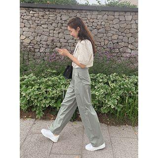 Pocket-detail Cotton Wide-leg Pants