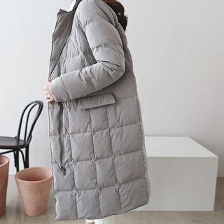 Flap-detail Padded Coat