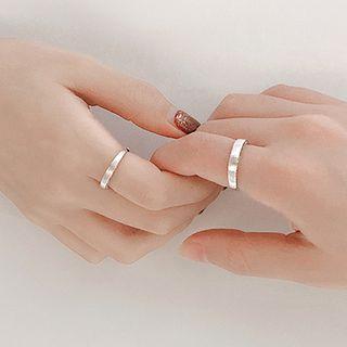 925 Sterling Silver Brushed Open Ring