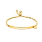Simple Sweet Plated Gold Geometric Rectangular Heart-shaped 316l Stainless Steel Bracelet Golden - One Size