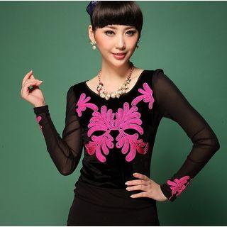 Applique Tulle Panel Top