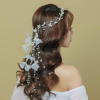 Wedding Faux Pearl Petal Headpiece White - One Size