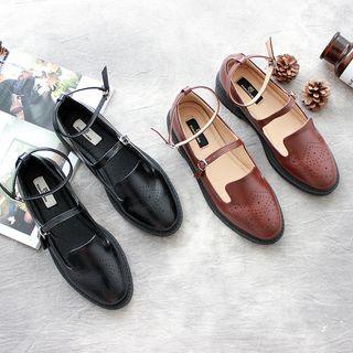 Ankle Strap Cutout Flats