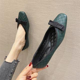 Quilted Faux Leather Flats