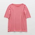 Round Collar Plain Knit Top Rose Pink - One Size