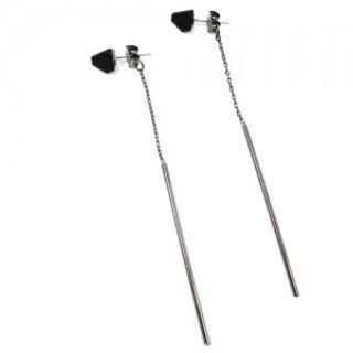 Gemstone Bar Dangle Earrings One Size