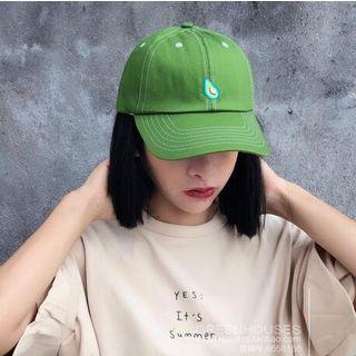 Embroidered Baseball Cap Avocado - Green - One Size