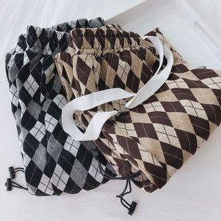 Argyle Drawstring Sweatpants