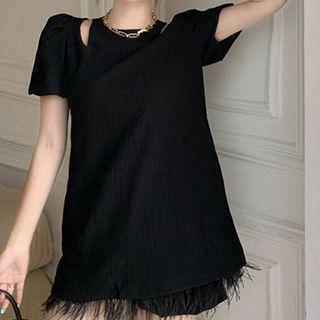 Short-sleeve Fringe T-shirt / Shorts