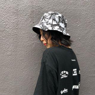 Tree Print Bucket Hat As Shown In Figure - One Size