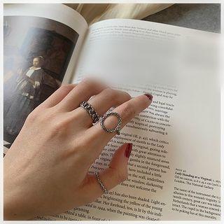 925 Sterling Silver Geometric Snakeskin Open Ring (various Designs)