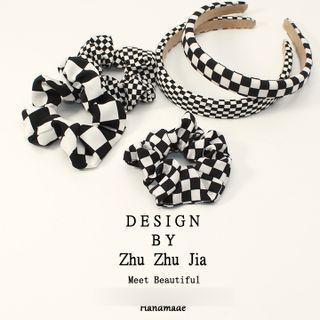 Check Headband / Hair Tie (various Designs)