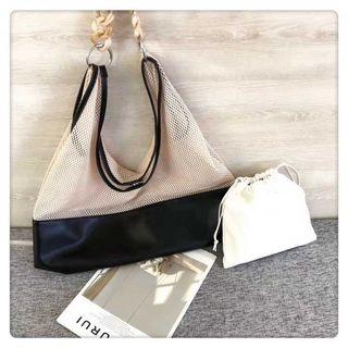 Mesh Paneled Handbag