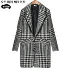 Single-breasted Check Coat