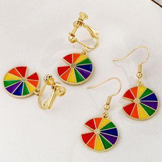 Rainbow Alloy Dangle Earring