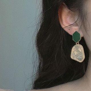 Geometric Faux Crystal Dangle Earring