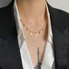 Alloy Droplet Necklace Gold - One Size
