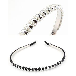 Faux-pearl Beaded Slim Hair Band