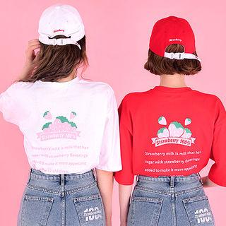 Strawberry Milk Short-sleeve Graphic T-shirt