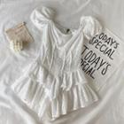 Short-sleeve Pointelle Playsuit