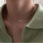 Layered Necklace Set Of 2 - Silver - One Size